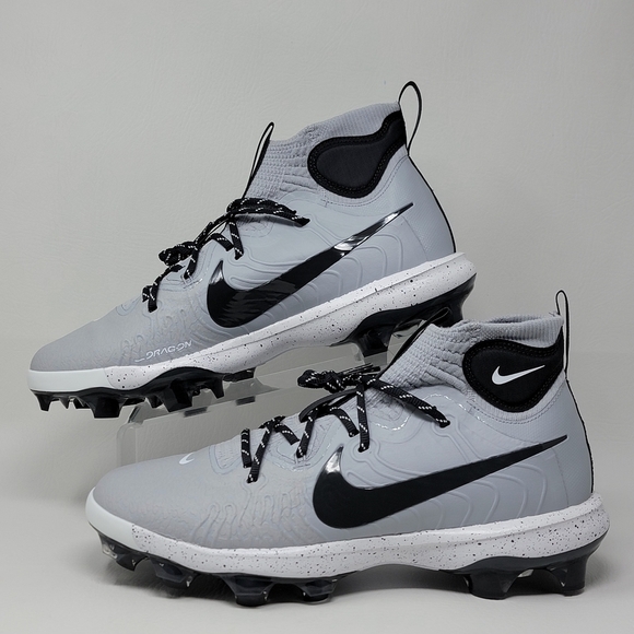 Nike Alpha Huarache NXT MCS Mid Baseball Cleats Gray Black DJ6519-003 Size 13 main image 6